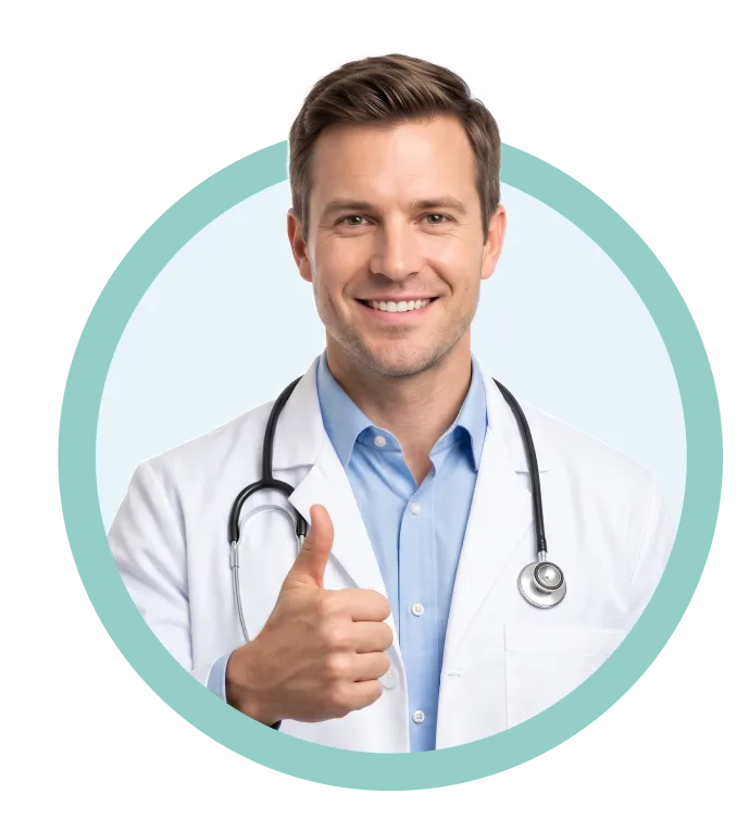 Licensed physician reviewing an online doctor note request