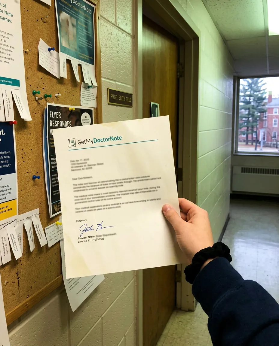 Mia T. – North Carolina with their doctor's note